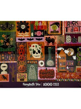 LAST ONE! Spaghetti Tree Happy Halloween 1000pc Puzzle NEW Perfectly Imperfect